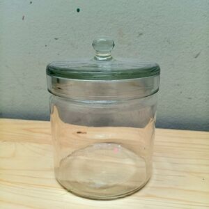 Clear Glass Storage Jar with Lid